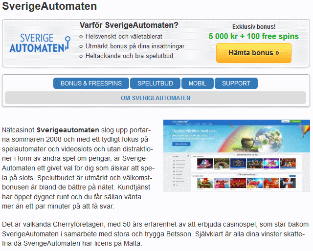 Bästa Svenska Casinon